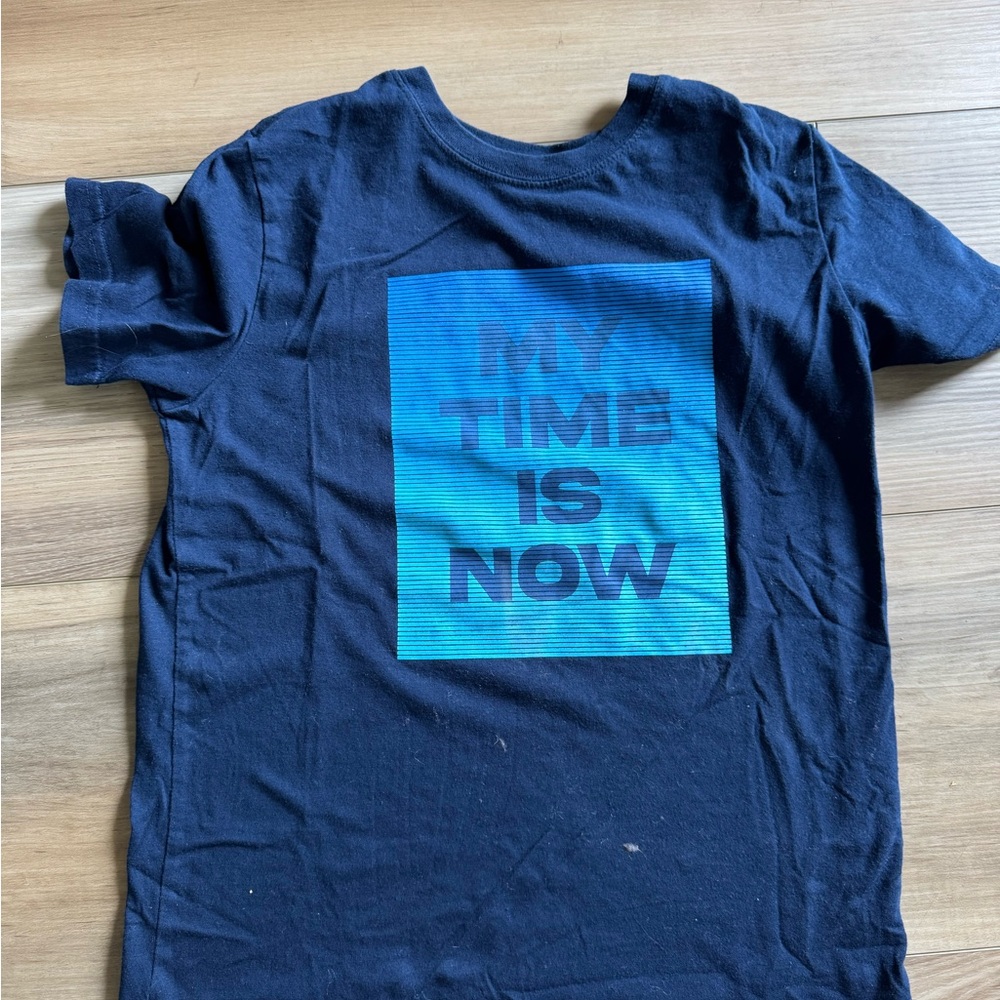 Kids Navy Blue Graphic T-Shirt